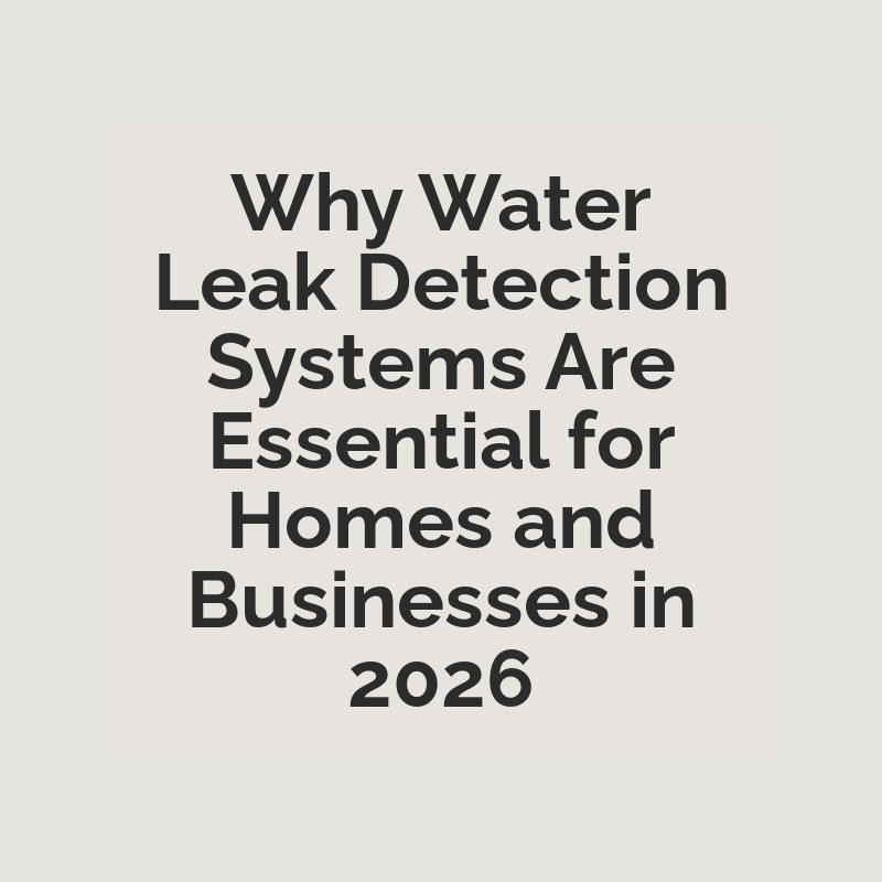 Why Water Leak Detection Systems Are Essential for Homes and Businesses in 2026