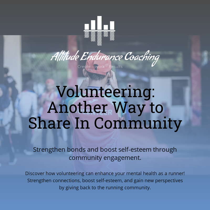 The Power of Volunteering: Strengthening Your Mental Health as a Runner