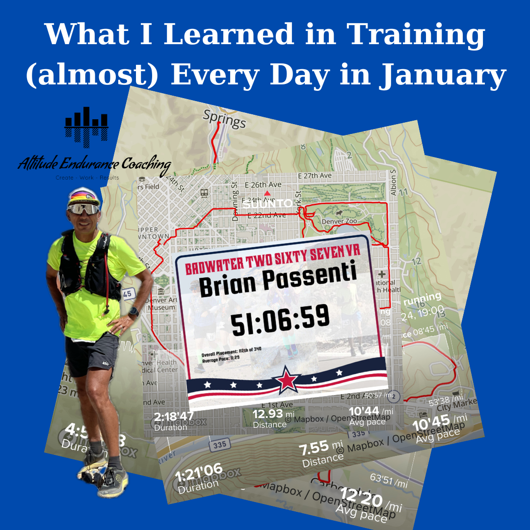 What I Learned in Training (almost) Every Day in January