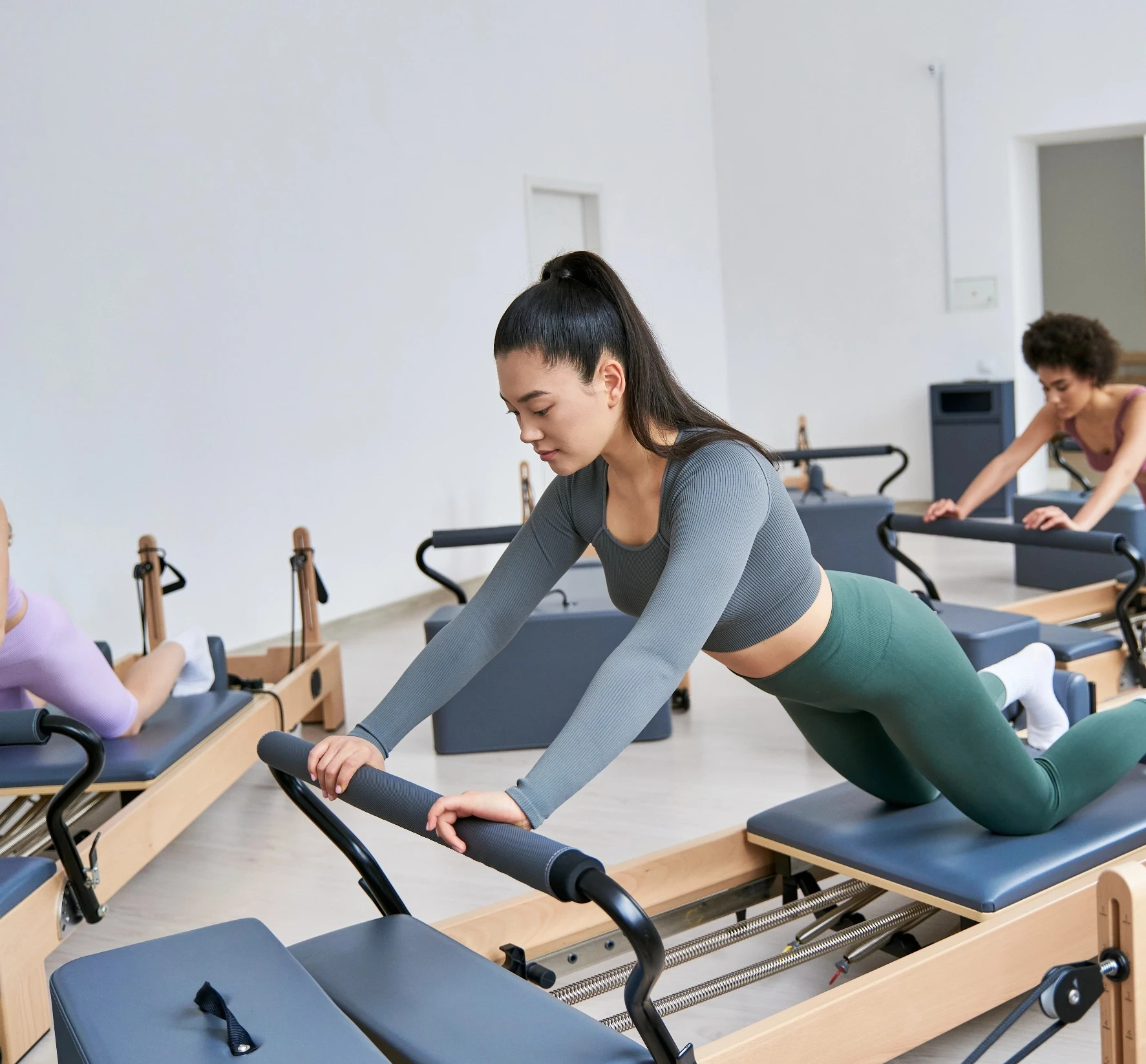 Experience the benefits of Pilates in a supportive group setting.
