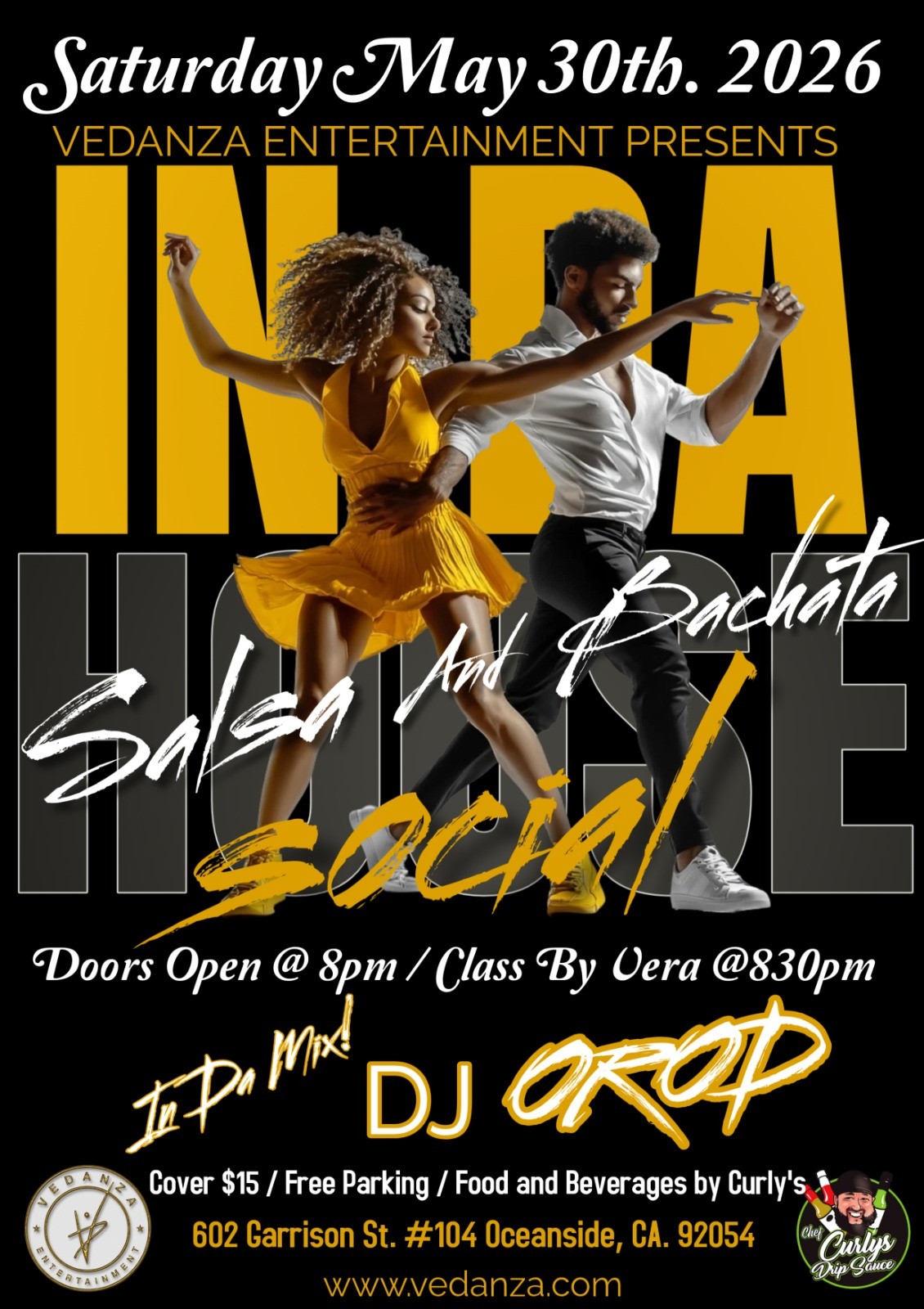 <p>All levels Class 8:30 PM No Partner needed</p>
<p>Dancing until 12:30</p>
<p>All Ages</p>