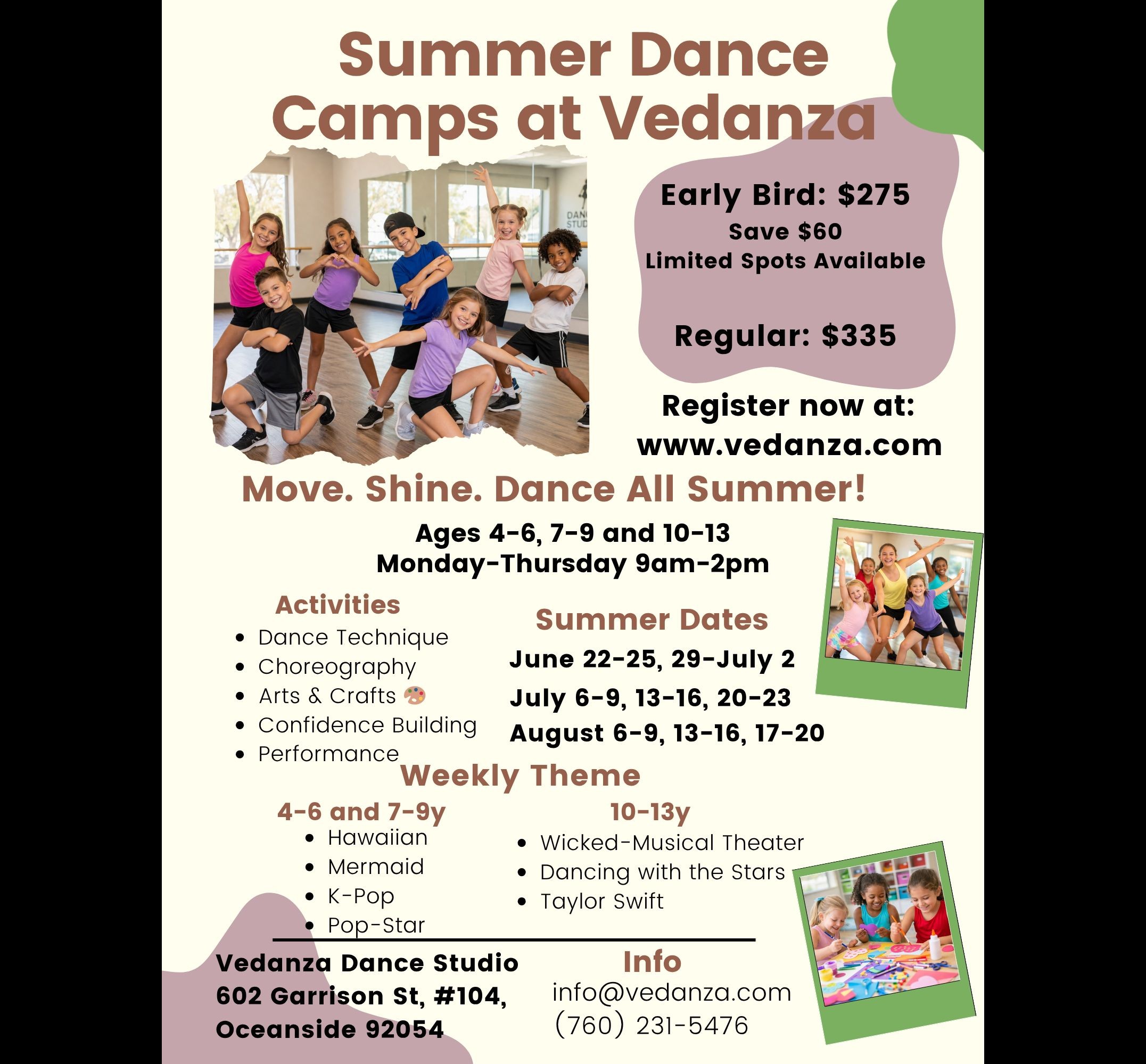 <p>Fun dance summer camps for all skill levels</p>