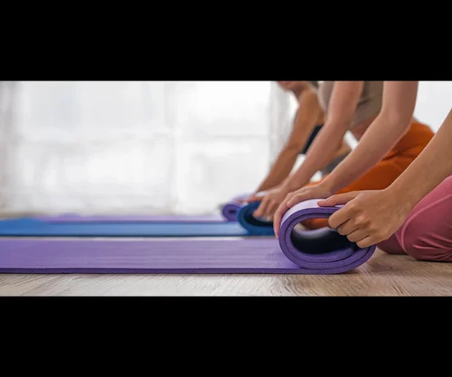 <p>If you have a yoga mat, please bring it! If you need to borrow ones, we do have some available to use! Just ask your instructor or another student in the class and they can help get you one.</p>