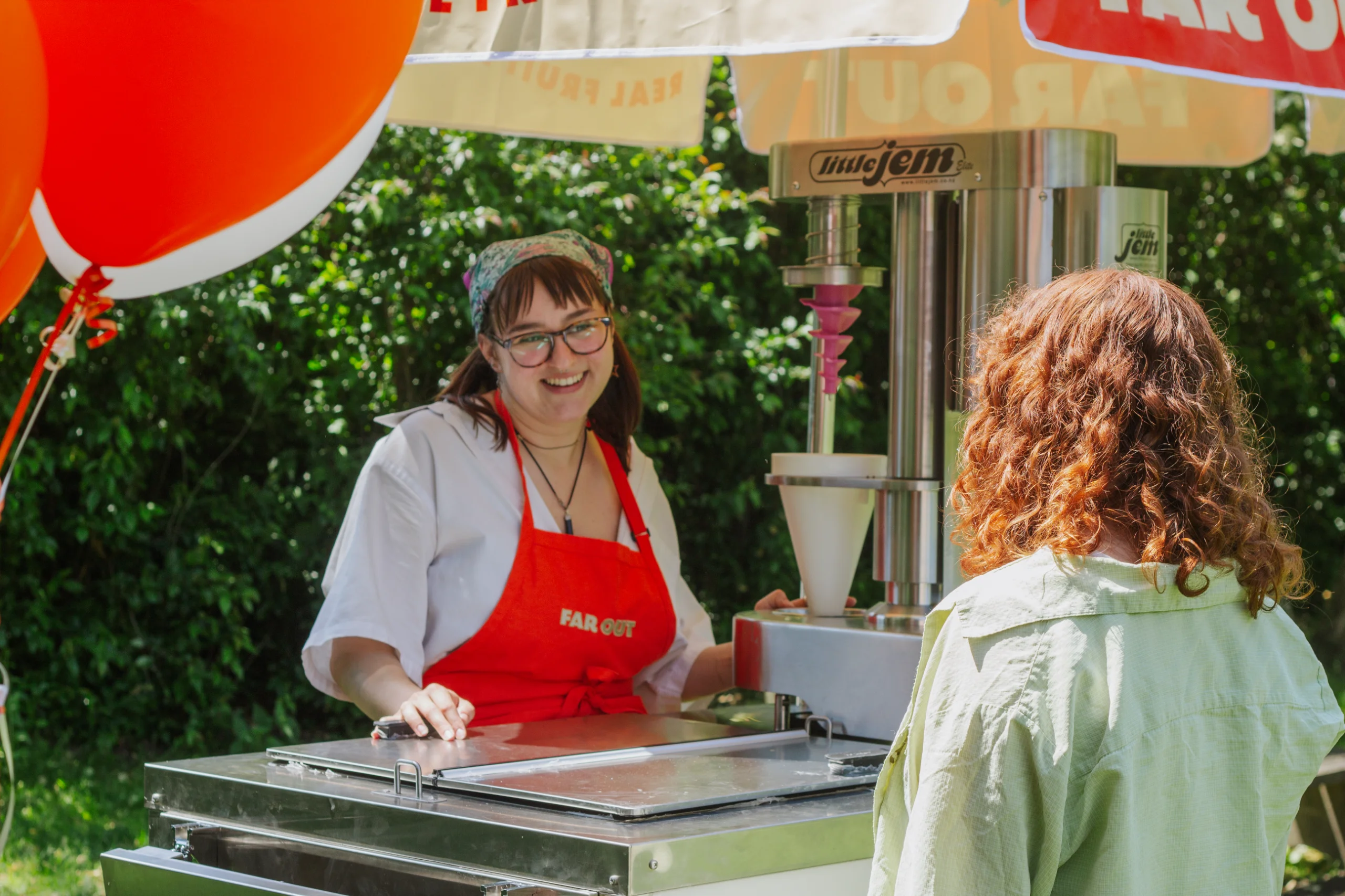 Make your next corporate event memorable with our real fruit ice cream.