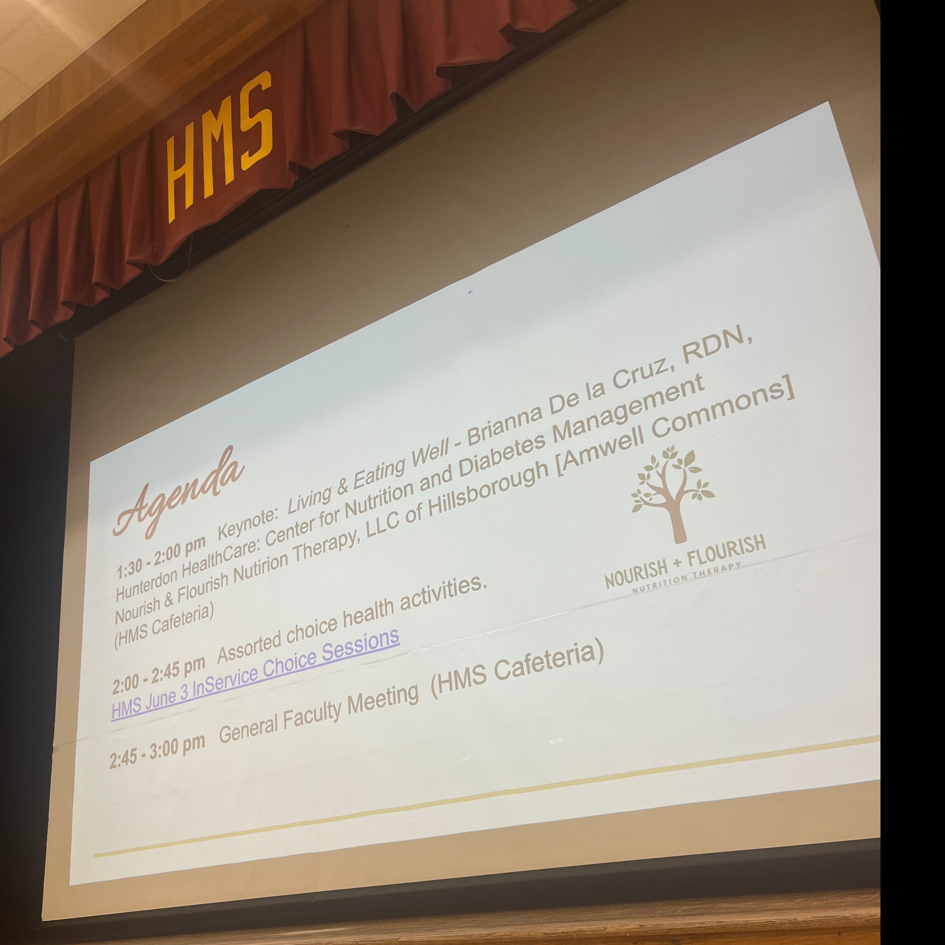 <p>Keynote Speaker at HMS Inservice&nbsp;</p>