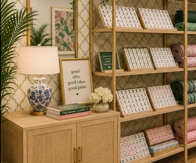 <p>Browse our curated collection of mahjong tiles, mats, racks, accessories and all things mahjong! Perfect for players of all levels or as a thoughtful gift. Shop in-house or online.</p>
