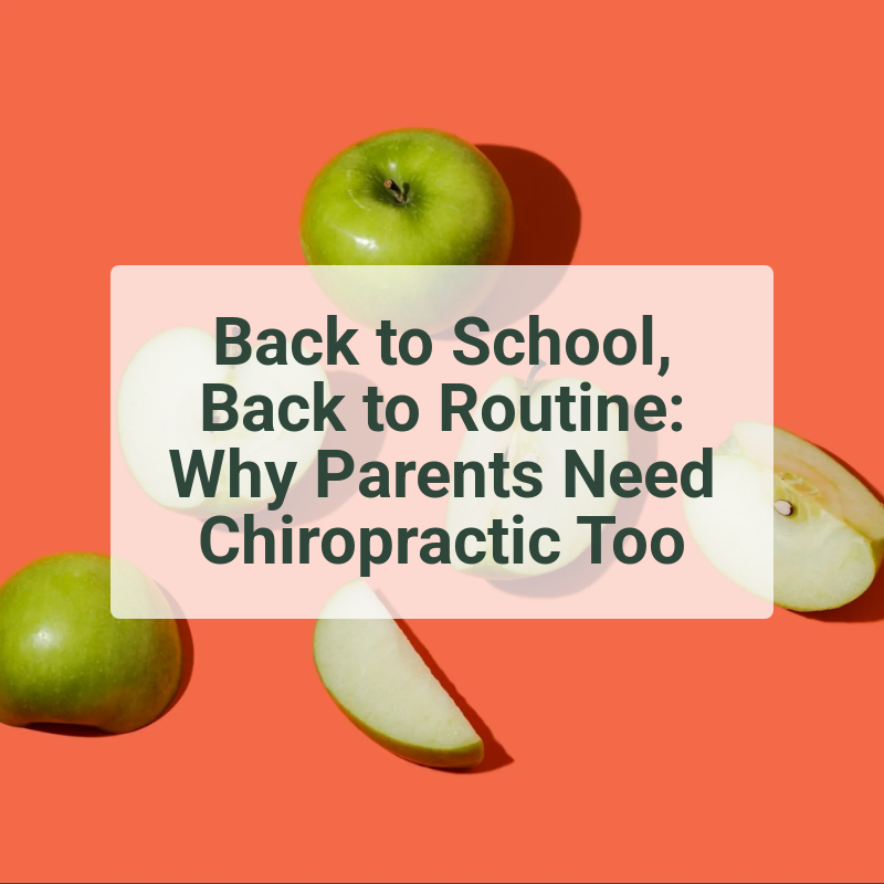 Back to School, Back to Routine: Why Parents Need Chiropractic Too