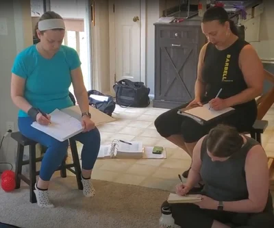 group of women doing yoga